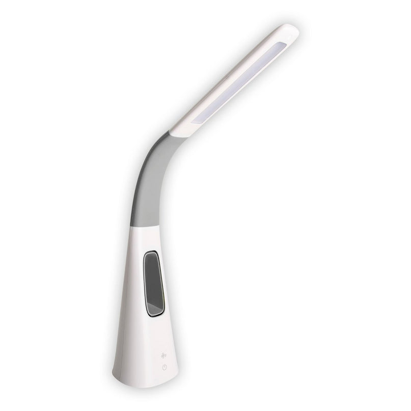 LED-tafellicht "Ventu" met ventilator, met aanraking, dimable, gemaakt van wit plastic, stevig ingebouwde LED's, 40 cm hoog
