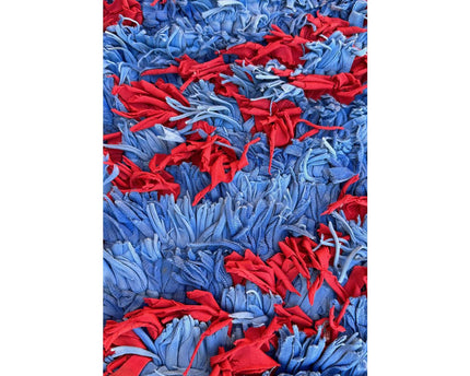 Marokkaans Berber-tapijt van gerecycled textiel 88 x 136 cm