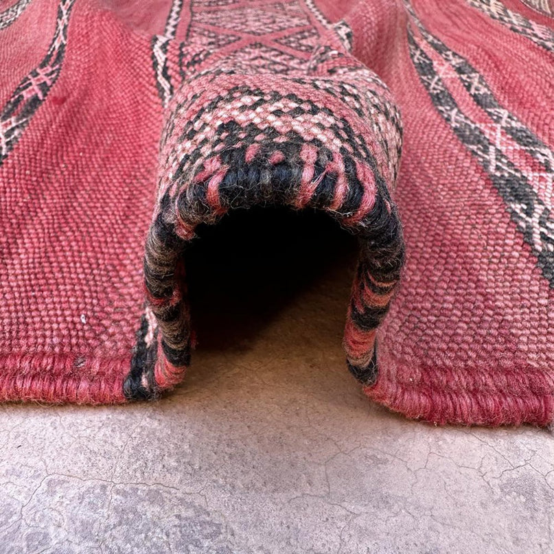 Zuiver wollen Marokkaans Kelim Berber tapijt 150 x 282 cm