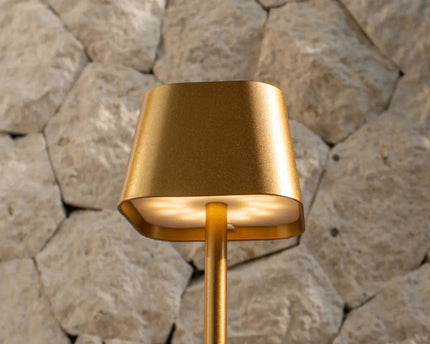 Ava Goud Oplaadbare Tafellamp | Draadloos, dimbaar en stijlvol