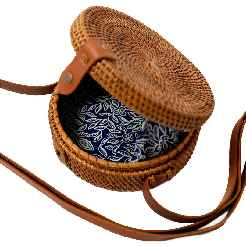 Crossbodytas | Bali Tas SENJA (bruin) Gemaakt van Rattan