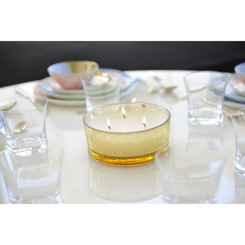 Gouden glas vanille kaars