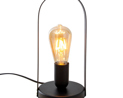 Metalen tafellamp "Faro" h: 28.5cm zwart