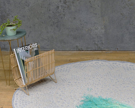 Tapis deco rond GEHAAKT