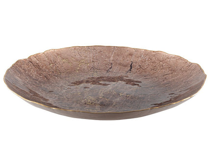 Bruin gesneden met gouden rand 50 cm
