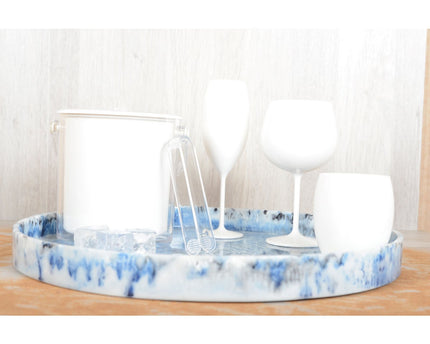 Witte champagne fluiten in 210 ml acryl - veel 6