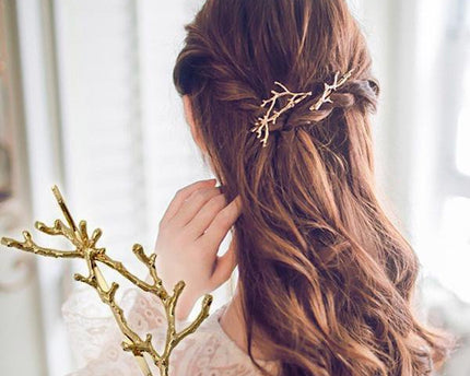 Vintage look boomtak haarspeldjes