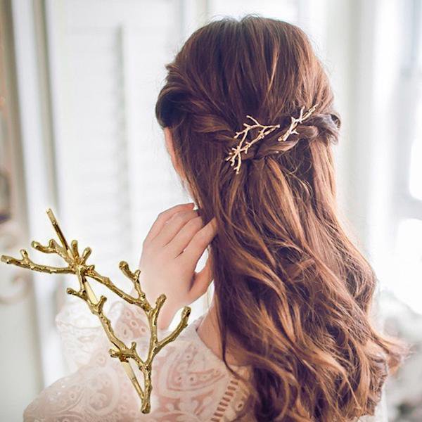 Vintage look boomtak haarspeldjes