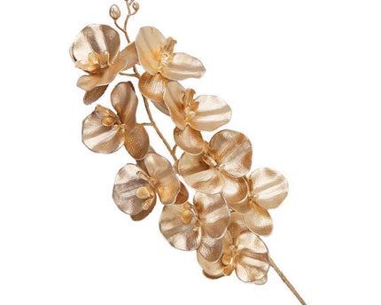 Decoratieve bloemorchidee vergulde vlinder H90cm