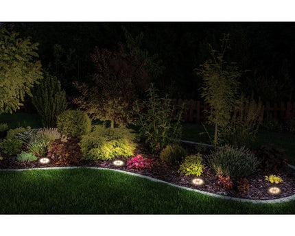 6-set LED LED-zonnebodem-zo-spit "Kian", voor buiten, spiesjes gemaakt van metaal en plastic in staal blanco, met geïntegreerde LED