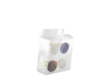 Set van 4 rondes van veelkleurige stenen handdoeken