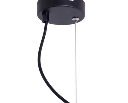 4-pending lamp "Triton" gemaakt van zwart metaal in zwart, met E27-aansluiting, verlichting voor woonkamer, eetkamer of kantoor.