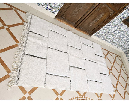 Berber vloerkleed Beni Ouarain zuivere wol 153 x 263 cm