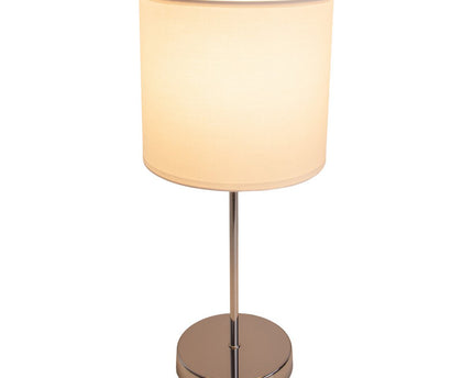 Tafellamp "New York", klassieke metalen tafellamp met tekstbladen in wit, met E27 -aansluiting, 38,5 cm hoog, perfect voor woonkamer, eetkamer, gang en kantoor