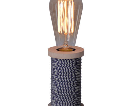 Tafellamp Max. 12 cm hoog, decoratieve tafellamp gemaakt van metaal en plastic en textielmateriaal in zwart, wit, E27 -aansluiting, tafellamp voor eetkamer, keuken, kinderkamer, gang