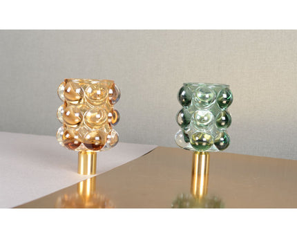 Gele en groene bubbel kandelaars - veel 2