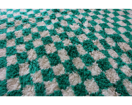 Berber geruit vloerkleed van zuivere wol 166 x 269 cm