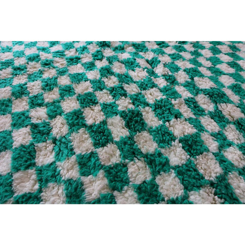 Berber geruit vloerkleed van zuivere wol 166 x 269 cm