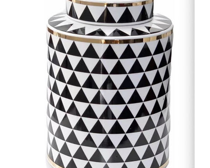Voorraadpot met diamantdeksel (groot formaat)