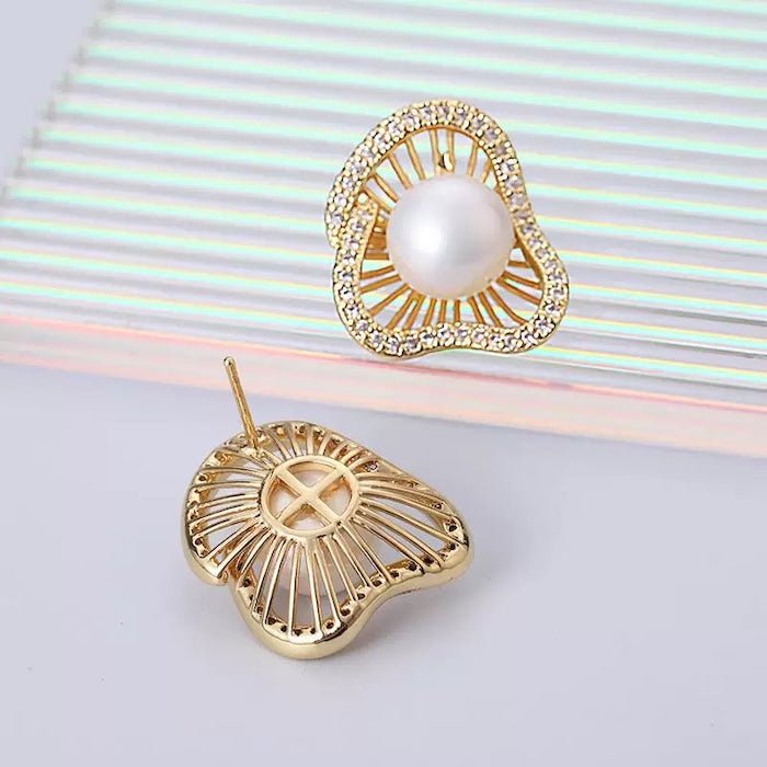 Lotus Design Sparkling Pearl -oorbellen N Ringen