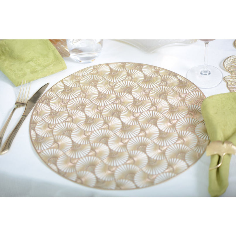 Ginkgo gouden ronde plaat