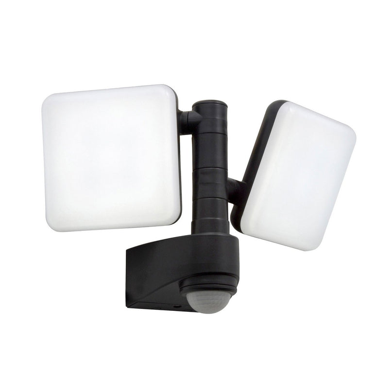 LED externe wandlamp "Jaro" met 360 ° bewegingsdetector, gemaakt van plastic in antraciet, met geïntegreerde LED
