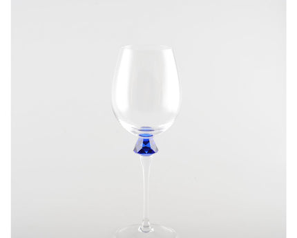 Wijnglazen met diamantvoet 4 kleuren - veel van 4