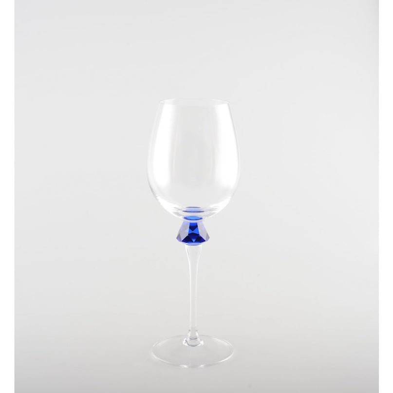 Wijnglazen met diamantvoet 4 kleuren - veel van 4