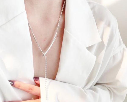 Minimalistische Longline Ball Chain ketting
