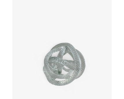 Middelgrote geknoopte glazen sculptuur (M) Diameter: 15 cm