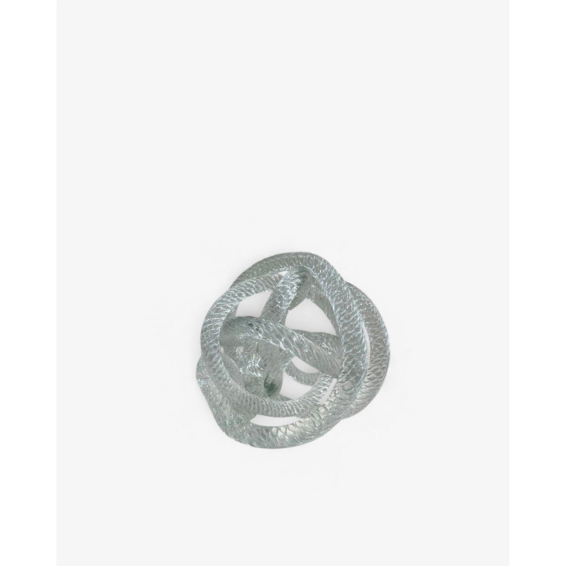 Middelgrote geknoopte glazen sculptuur (M) Diameter: 15 cm