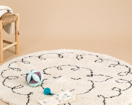 Tapis voor kinderen rond PETIT MOUTON
