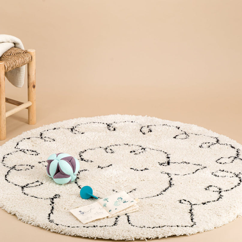 Tapis voor kinderen rond PETIT MOUTON