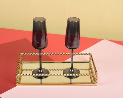 Black Champagne Flutes - Set van 6