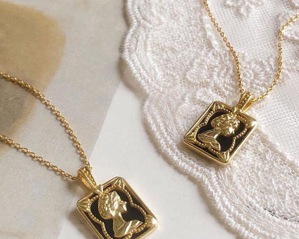Koningin portret hanger ketting