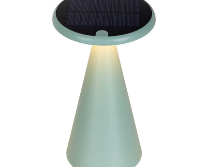 Zonne -batterijtafellamp "Palu" voor buiten en binnen, gemaakt van plastic in groen, 20 cm hoog