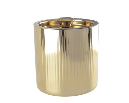 Gouden ijsemmer met geribbeld patroon