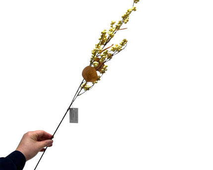 Wit Vrucht | Zijden kunstbloem | Lengte 83cm  1pcs
