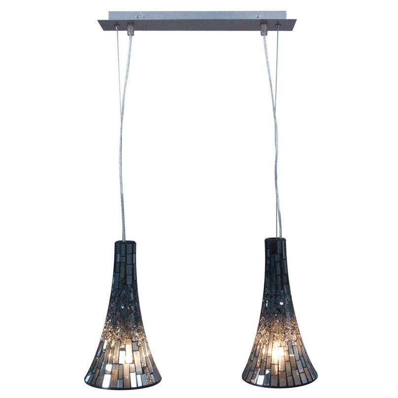 Glazen hanglamp 2 FLG.