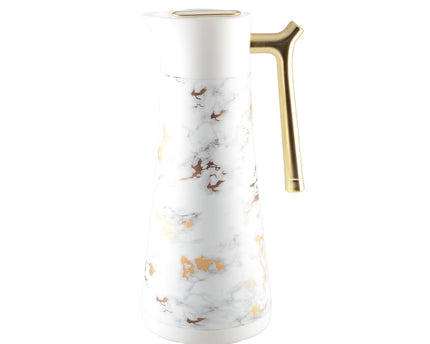 Marmeren isotherme koffiezetapparaat met gouden handgreep 1L