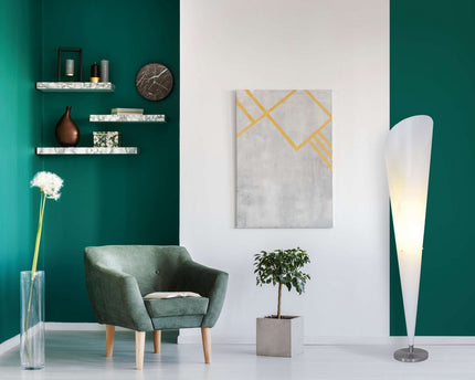 Staande lamp "tulpen" gemaakt van metaal en wit plastic, e27 socket, verlichting voor woonkamer, eetkamer of kantoor