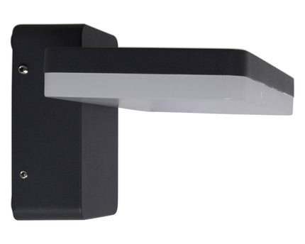 LED Outer Wall Lamp "Clair", gemaakt van metaal en plastic in antraciet, met geïntegreerde LED