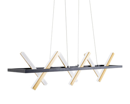 LED hanglamp "Cadice" l: 100cm goud