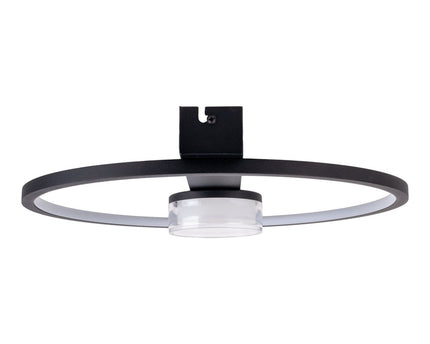LED -plafondlicht "CIMO" gemaakt van zwart metaal en plastic, 40 cm lang, dimbaar door wandschakelaar