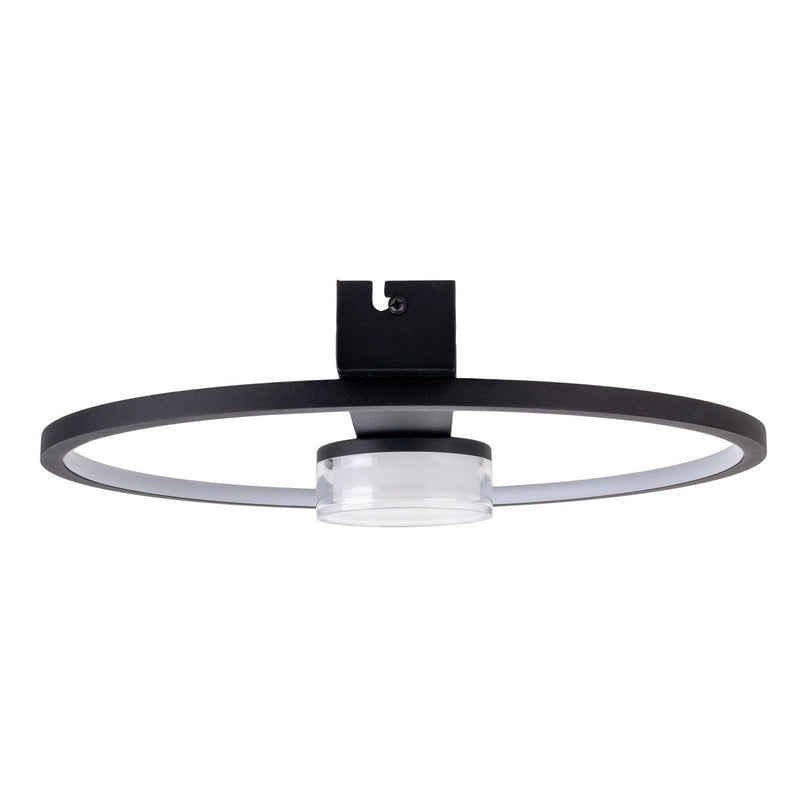 LED -plafondlicht "CIMO" gemaakt van zwart metaal en plastic, 40 cm lang, dimbaar door wandschakelaar