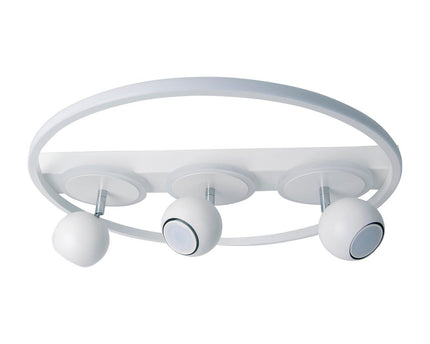 3 Spot LED -plafondlamp "Ronda" Ø 50 cm, gemaakt van metaal en plastic, wit, GU10, vlekken binnen