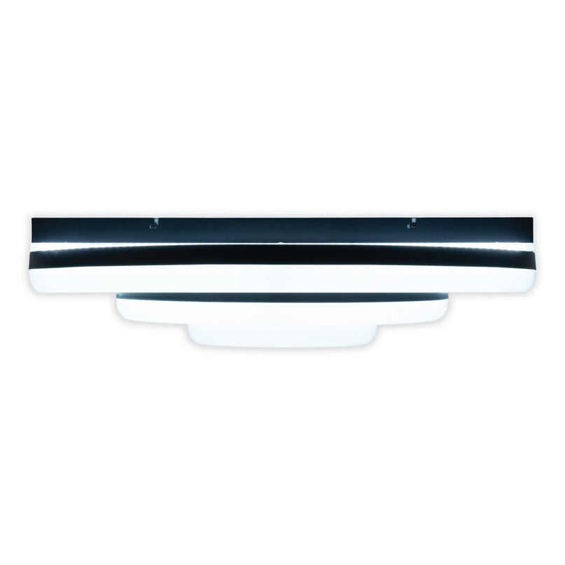 LED CCT-plafondlicht "Circulo" gemaakt van zwart metaal en zandkleurig plastic Ø 60 cm