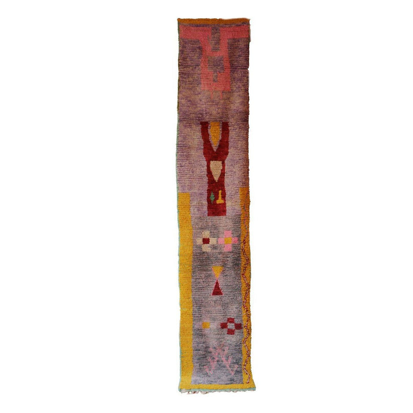 Zuiver wollen Marokkaans Berber halkleed 67 x 356 cm