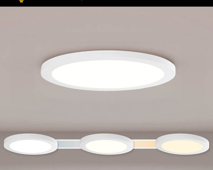 LED-plafondlamp "bonus" Ø21,7 cm, functionele lichtinstallatie en structuur mogelijk, plafondlamp gemaakt van metaal en plastic in wit, met stevig ingebouwde LED's, waaronder CCT-kleurwisselaar