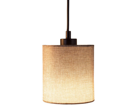 4 hanglamp "Malta" gemaakt van metaal en hout, met textielparaplu's in grijs en wit, E27 -aansluiting, verlichting voor woonkamer, kantoor of nachtkastje